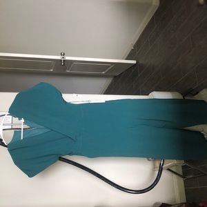 Green Nordstrom Surplice Wide Leg Crop Jumpsuit